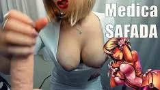 Role play cu asistenta blonda, sexy si cu tatele mari